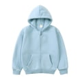 thumbnail image 4 of Coerni Boys Girls Zip Up Hoodie Sweatsuit Set Toddler Baby Solid Fleece Sweatshirt Outfits Kids Trendy Warm Outerwear with Pockets, 4 of 9