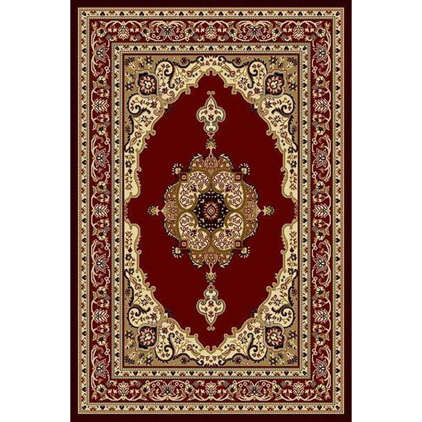 King Traditional Oriental Floral 5x8 5x7 Rug 979 Burgundy Walmart Com Walmart Com