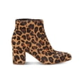 thumbnail image 3 of INC Womens Brown Animal Print Cushioned Floriann Round Toe Block Heel Zip-Up Booties 7 M, 3 of 4