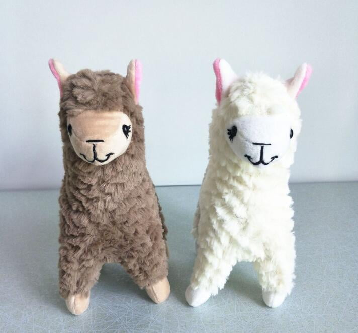 MEKBOK 2pcs Cute Alpaca Plush Toy Camel Cream Llama Stuffed Animal Kids Doll 9inch/23cm Height 