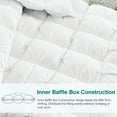 thumbnail image 4 of Pinch Pleat Goose Down Comforter All Season-Ultra Soft and Cozy Noiseless Duvet Insert with Egyptian Cotton Cover, Fluffy Warm Comforter, 4 of 8