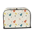 thumbnail image 2 of Kdxio colorful Squirrel Nuts Print Toaster Cover Bread Machine Cover Fits for Most Standard 2 Slice Toasters,Keep Toaster Free From Dust And Fingerprint Oven Dustproof Cover, 2 of 7