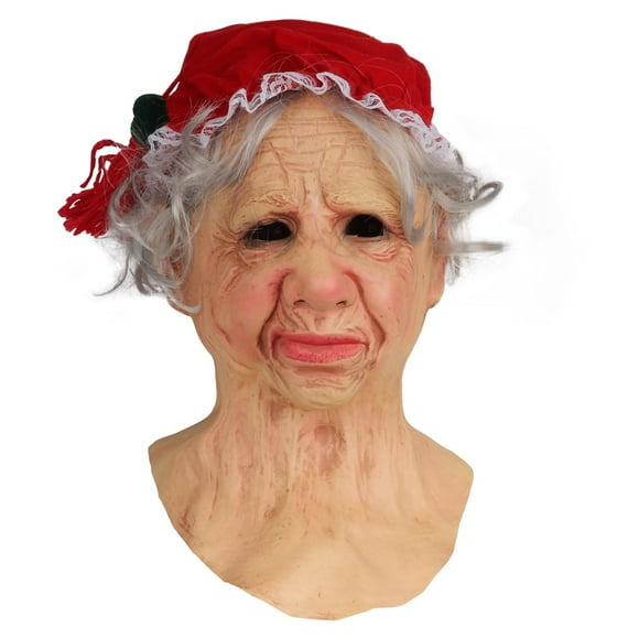 Grandma Christmas Headgear§cospaly Props§christmas Headdress Decoration Grandma Christmas Headgear Christmas Headdress Decoration Holiday Soft Latex Adult Headgear Xmas Gifts