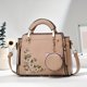thumbnail image 1 of Letter Decor Hand Satchel Bag, Stylish Shoulder Zipper Bag With Mini Coin Purse, Crossbody Bag For Work, 1 of 5