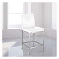 thumbnail image 3 of Home Square 26" Transitional Faux Leather Counter Stool in White - Set of 2, 3 of 3
