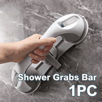 Suction Cup Grab Bar for Shower - Heavy Duty 240lb Capacity Safety Rail with Anti-Slip Grip, Flip Lock Technology for Secure Hold on Tile/Glass, Bathroom Assist Handle for Elderly & Disabled