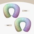 thumbnail image 3 of Wukai Beautiful Glitter Print Travel Pillow,Memory Foam U Shaped Neck Pillow,Super Lightweight Portable Headrest Great for Airplane Chair, Car,Home,Office, 3 of 8