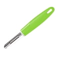 thumbnail image 1 of Straight Peeler Stainless Steel PP Handle Portable Hanging Hole Design Vegetable Peeler for Kitchen Restaurant Green, 1 of 9