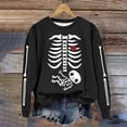 thumbnail image 2 of Chandail de Mode Automne Hiver pour Femmes, Manches Longues Fines, Col Rond, Imprimé Halloween, Sans Capuche, Décontracté, 2 of 3