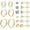 Gold, variant on 9 Pairs 316L Stainless Steel Hoop Earrings Cubic Zirconia Stud Earring Round Ball Stud Earring for Women Men, Gold