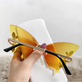 thumbnail image 3 of xiaxaixu Butterfly Shape Rhinestone Sunglasses Personalized Exaggerated Sunglasses UV400 Protection Polarized Sunglasses for Women, 3 of 5