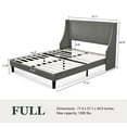 thumbnail image 7 of Amolife Full Size Modern Platform Upholstered Bed Frame with Deluxe Wingback, Light Grey, 7 of 7