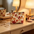thumbnail image 3 of OCCOA Fall Zipper Makeup Bag with Pumpkin Maple Print Large Capacity Portable Toiletry Pouch for Travel Office Daily Storage, A, 3 of 6