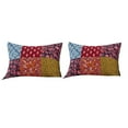 thumbnail image 3 of Benjara BM223404 Cotton Quilt Set with Patchwork, Multi Color - Queen Size - 3 Piece, 3 of 5