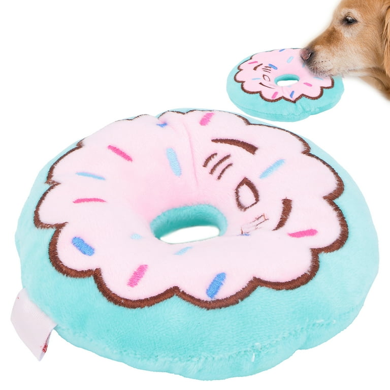 Dog Plush Toys, Soft Plush Toy Donut Pet Toy Stuffed Pet Toy For Dog's Urge  To Chew For Dogs For Pets For Playing Alone Blue 