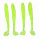 thumbnail image 2 of 50 señuelos de pesca de plástico blando de 5 cm con forma de T, cebos de gusano, accesorios para pesca, verde fluorescente, 2 of 14