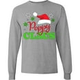 thumbnail image 3 of Inktastic Poppy Claus with Christmas Santa Hat and Snowflakes Long Sleeve T-Shirt, 3 of 5