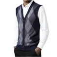 thumbnail image 5 of Cardigan for Men Casual Button Down Knit Vest Sweater Vinatge Fall Spring Outfits for Loungwear & Workwear Gray 3XL, 5 of 8