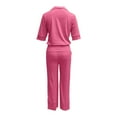 thumbnail image 4 of GILIGEGE Two Piece Sets for Women Track Suits for Women Set Stretchy Comfy Solid Travel Set Womens Clothing 2 Piece 2025 Hot Pink Xxl, 4 of 7