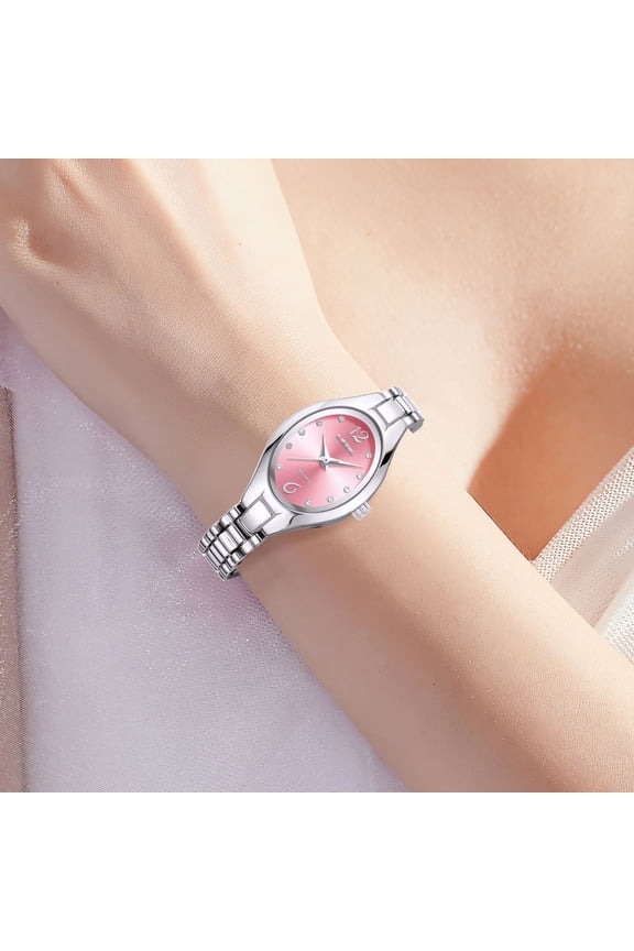 Loespoir Ladies' Quartz Watch, Inspired Small Water Women's Watch, Fashion Watch for Everyday Wear, Dress Watch, Gift for Her, Slim Design, Analog Timepiece(D)