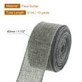 thumbnail image 2 of Burlap Wired Ribbon, 1-1/2 Inch x 10 Yards Grey Fabric Ribbon Roll, Wire Edge Ribbon Decor, 2 of 5