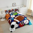 thumbnail image 4 of Erosebridal Sports Comforter Set Football Basketball Tennis Baseball Bedding Teens Sports Comforter (Twin), 4 of 7