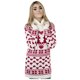 thumbnail image 1 of Gibobby Suéter Divertido navideños Suéter de cuello de Navidad para mujer Vestido envuelto Vestido de manga larga Vestido a rayas de bloque de color (Rojo, L), 1 of 5