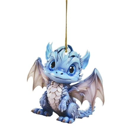 2D Adorable Flying Dragon Baby Wooden Beads Garland 10 Ft Christmas Ornament Unique Shape And Yule Lads Decorations Charming Design Adding A Glimmer To Vintage Decorated Easter Eggs The Holiday Atmosp