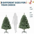 thumbnail image 2 of 6FT Unlit Artificial Christmas Tree with Hard Needle and PVC Branches, Full Shape, Plastic Stand, Indoor Holiday Decoration, 2 of 8