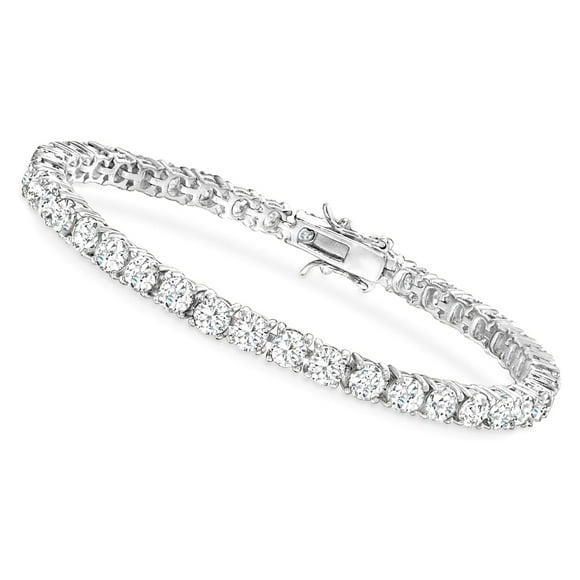 Eeghurt Bracelet Tennis Bracelet Ajustable Argenté Sterling Couleur D VVS1 Rond Coupe Brillante pour Femmes
