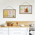 thumbnail image 4 of Sfugno Wood Bulletin Boards, 2-Pack Linen Wall Bulletin Board, Decorative Hanging Pin Board, 16"x11"Frame Cork Board Light Bulletin Boards for Home Kitchen Office,Brown, 4 of 9