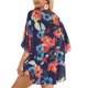 thumbnail image 5 of MKLEKYY Trajes De Baño Mujer Dos Piezas Beach Vacation Style Sun Cover Up | Bohemian Floral Print Chiffon Swimwear Kimono Cardigan For Women, 5 of 6