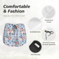 thumbnail image 6 of Lsque Rose Flowers Printed Women's Running Shorts with Liner Pockets,Elastic Quick Dry Workout Athletic Gym Yoga Shorts,Womens High Waist Shorts-XX-Large, 6 of 9