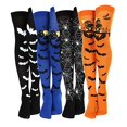 thumbnail image 2 of Bas Chaussettes d'Halloween pour Femmes Filles Imprimé Chauves-Souris Motif Coloré Nouveauté Mignons Bas, 2 of 6