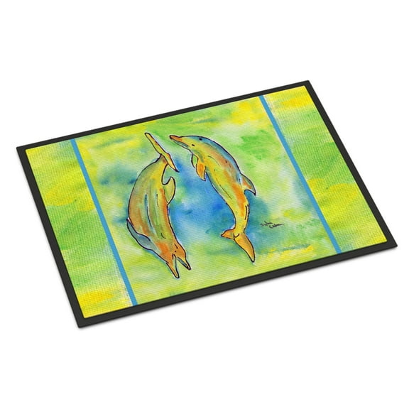 Carolines Treasures 8380-JMAT Dolphin Doormat 24x36 36"L x 24"W multicolor