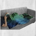 thumbnail image 6 of Outer Space Soft Flannel Fleece Throw Blanket, Martian UFO Alien in a Aquarium Like Tube Artwork Image, Cozy Plush for Indoor and Outdoor Use, 60" x 80", Pale Green Sky Blue, by Ambesonne, 6 of 6