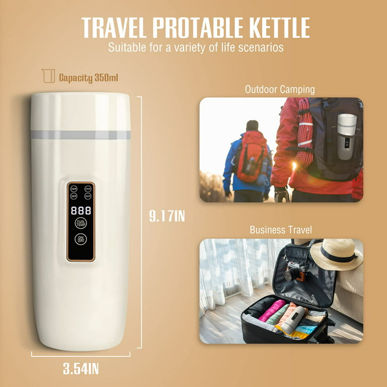 VAVSEA Travel Electric Kettle, Small Portable Tea Coffee Kettle