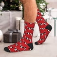 thumbnail image 7 of Pofeuu Bulldog Red Print Crew Socks, Adult Running Hiking Socks for Youth and Adult, 7 of 7