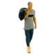 thumbnail image 2 of Mini 1:64 Diorama de personaje pintado Figura deportiva Muñeca Carretera Edificio Escenario equipaje hombre gris, 2 of 9
