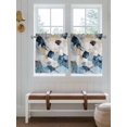 thumbnail image 7 of Half Window Curtains 24 Inches Long, Blue Geometric Window Treatment Curtain Drapes, Modern Abstract Oil Painted Short Curtains Tiers for Kitchen Over Sink, 27.5"x24", 2 Panels, 7 of 7