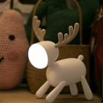 thumbnail image 3 of Seeking Deer Led Charging Night Light Creative Bedroom Bedside Lamp Children's Room Learning Eye Protection Small Table Lamp With Sleeping Lamp (1 Pie, 3 of 4