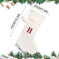 thumbnail image 7 of Christmas Stockings with Initials, Personalized Embroidered Monogram 16.5 Inches Knitted Christmas Stockings Fireplace Xmas Stockings for Family Holiday Party Decoration White Red Letter, 1Pcs, 7 of 7