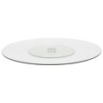 thumbnail image 1 of vidaXL Assiette de Service Rotative Transparente 60 cm Verre Trempé, 1 of 4