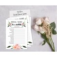 thumbnail image 4 of Inkdotpot Scramble Bridal ShowerGameCards FloralParty Wedding Supplies 50-Pack Wedding Word, 4 of 7