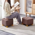 thumbnail image 7 of Fufafayo under $5 Small Stool Sofa Stool Doorway Shoe Changing Stool with Soft Padded Seat, Square Footstool FootRest for Living Room, Bedroom, Office, 7 of 7
