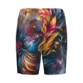thumbnail image 7 of Daiia Vibrant Rooster Painting Mens Woven Stretch Pajama Short,Short Pajama Pants-Large, 7 of 7