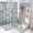 style-672, variant on Watercolor Succulent 4 Piece Bathroom Rug Set with Shower Curtain Non-Slip Rugs And Toilet Mat Lid Rug Accessories Watercolor Desert Cacti Waterproof Fabric Bath Curtain for Bathroom Decor