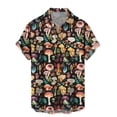 thumbnail image 1 of Camisas Cuello De Hombre Camisa de manga corta para hombre, con botones estampados, camisas de vestir de playa de verano (Dark Gray, XL), 1 of 3