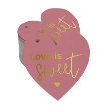 Inkdotpot Real Gold Foil Love Is Sweet Wedding Tag Favor Hang Paper Tag 100 Pieces