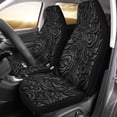 thumbnail image 2 of ZHANZZK Set of 2 Car Seat Covers Black Paper Cut Universal Auto Front Seats Protector Fits for Car,SUV Sedan,Truck, 2 of 5